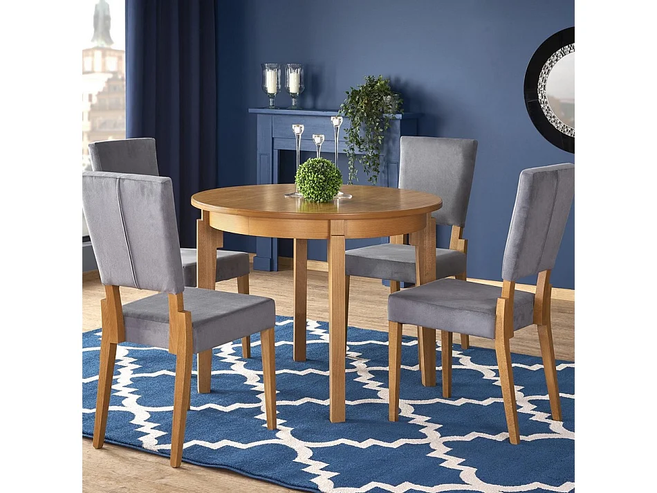 Chaise de salle à manger grise et bois Cox III