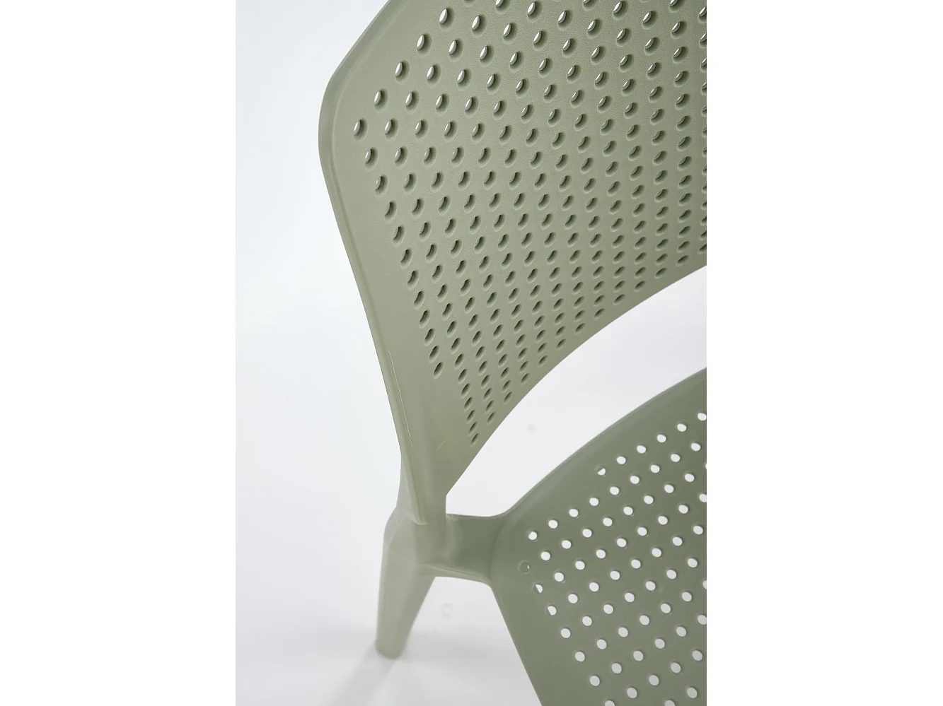 Silla de diseño de polipropileno verde menta Samba