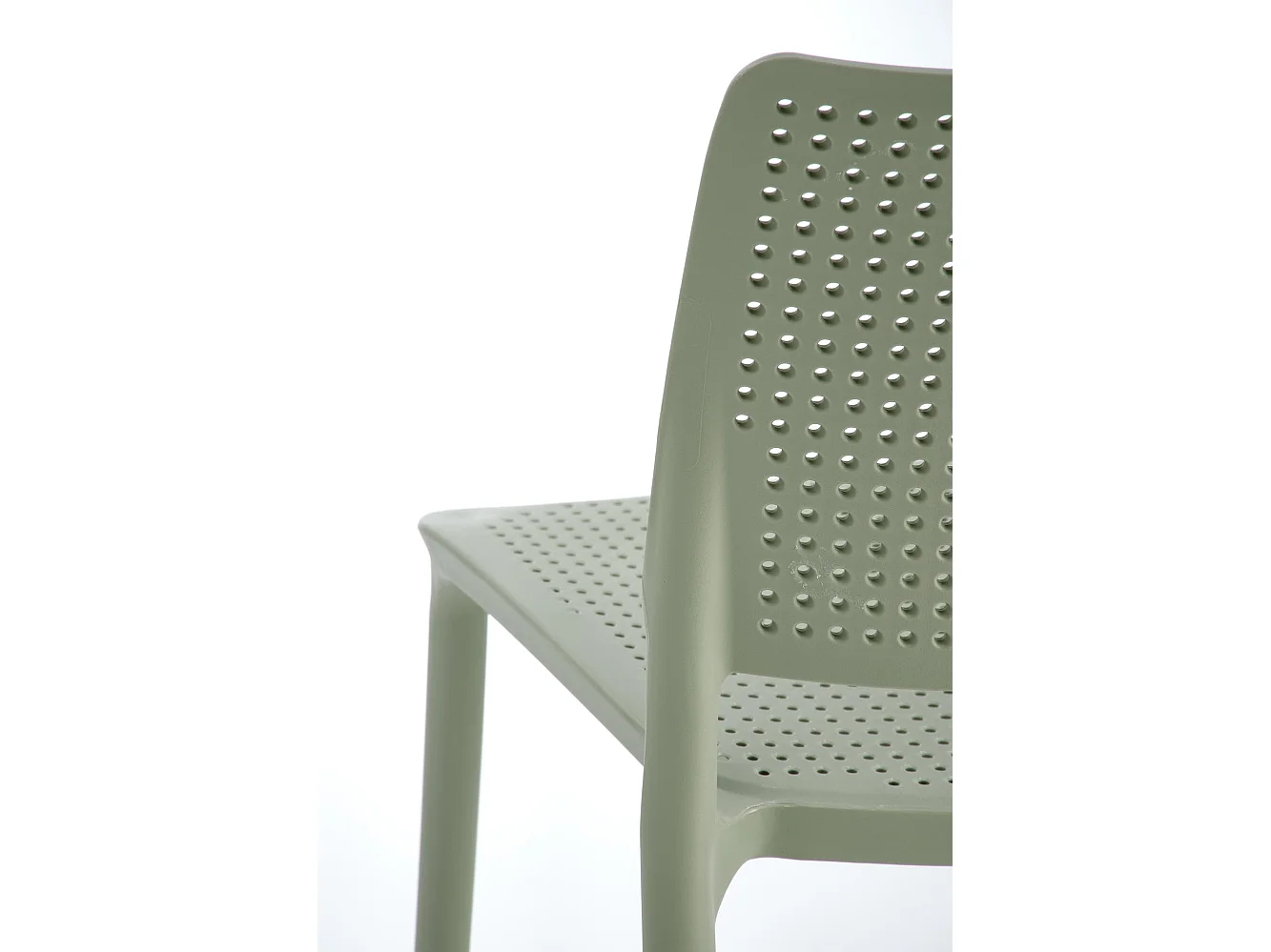 Silla de diseño de polipropileno verde menta Samba