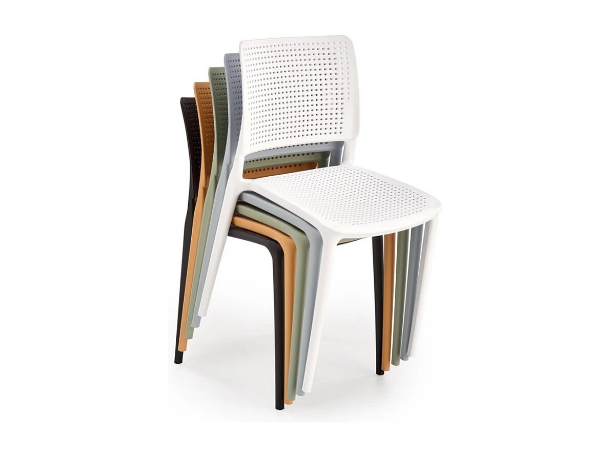 Silla de diseño de polipropileno verde menta Samba