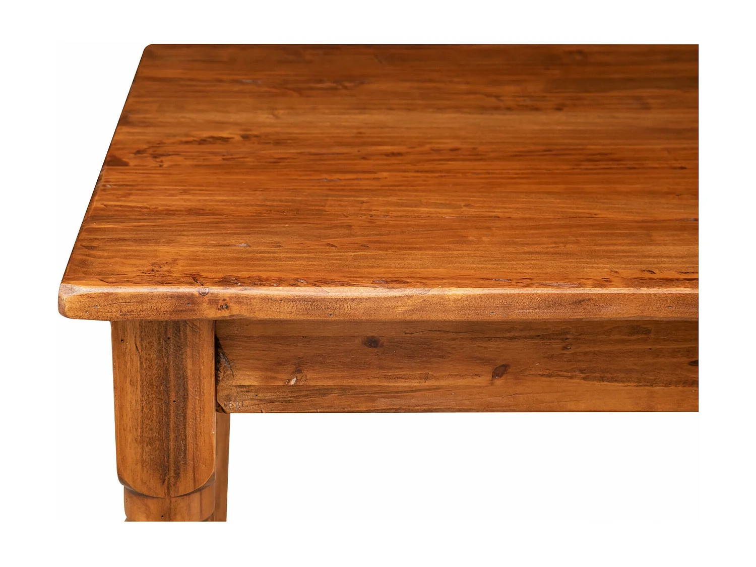 BISCOTTINI Table de Salle à Manger - Table en Bois Finition Antique Marron en Bois Massif - Table Style Campagne - 90x90x78 cm