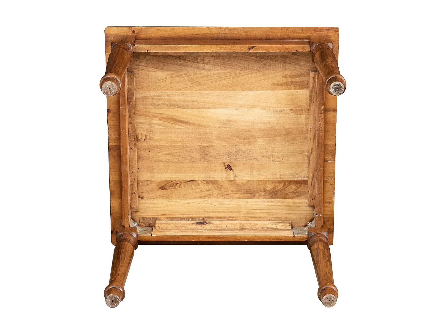 BISCOTTINI Table de Salle à Manger - Table en Bois Finition Antique Marron en Bois Massif - Table Style Campagne - 90x90x78 cm