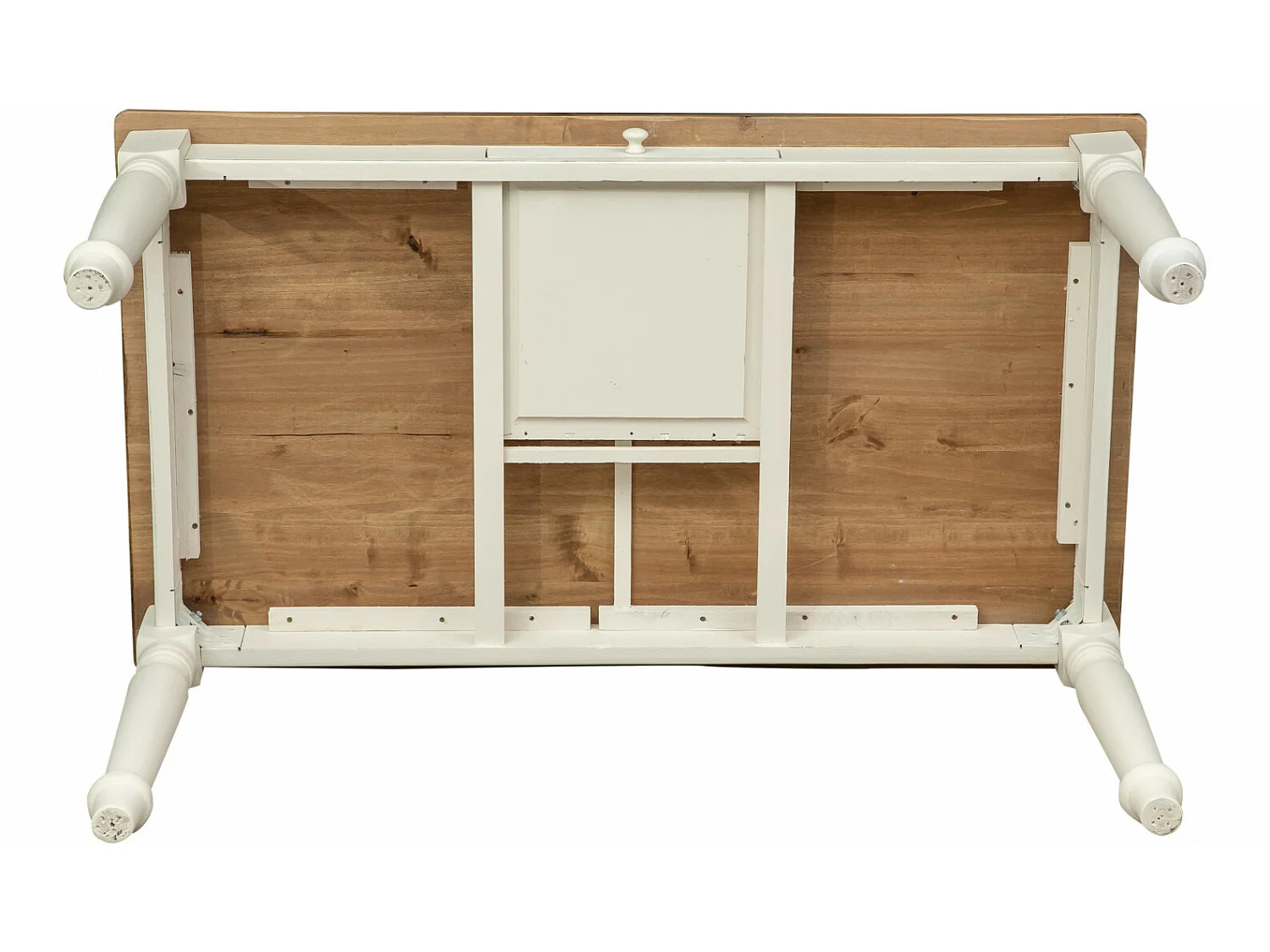 BISCOTTINI Table Basse en Tilleul Massif - Table d'appoint Finition Antique - Table de Chevet pour Chambre et Salon - 140x90x80cm