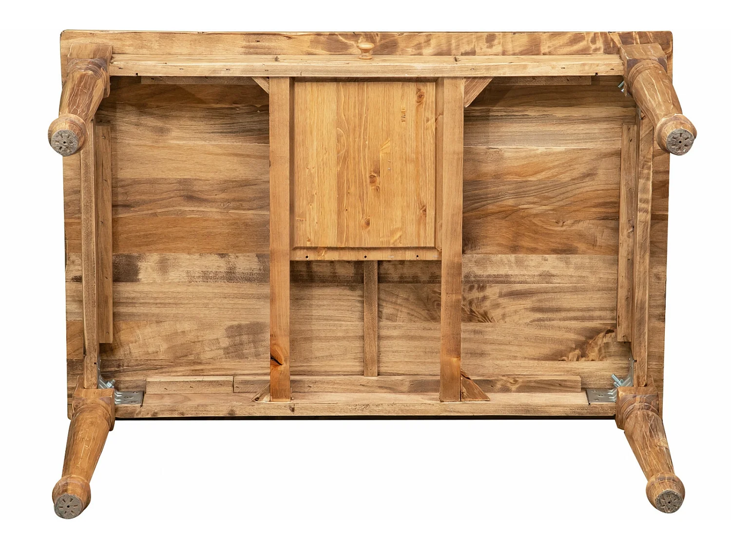 BISCOTTINI Bureau en Tilleul Massif - Bureau avec Rangement Finition Antique - Bureau d'Angle pour Table de Travail et Table d'Étude - 120x80x80cm