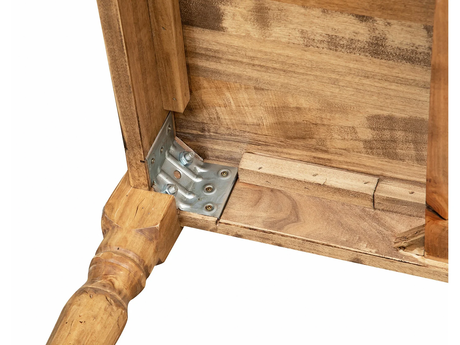 BISCOTTINI Bureau en Tilleul Massif - Bureau avec Rangement Finition Antique - Bureau d'Angle pour Table de Travail et Table d'Étude - 120x80x80cm