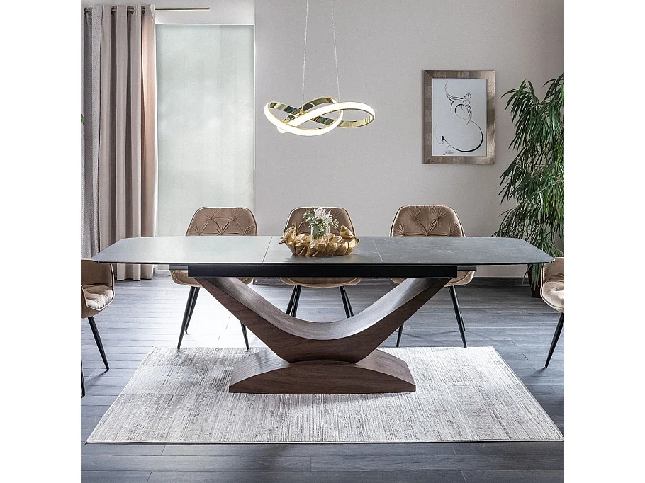 Table à manger design céramique 180 cm extensible Dolcik