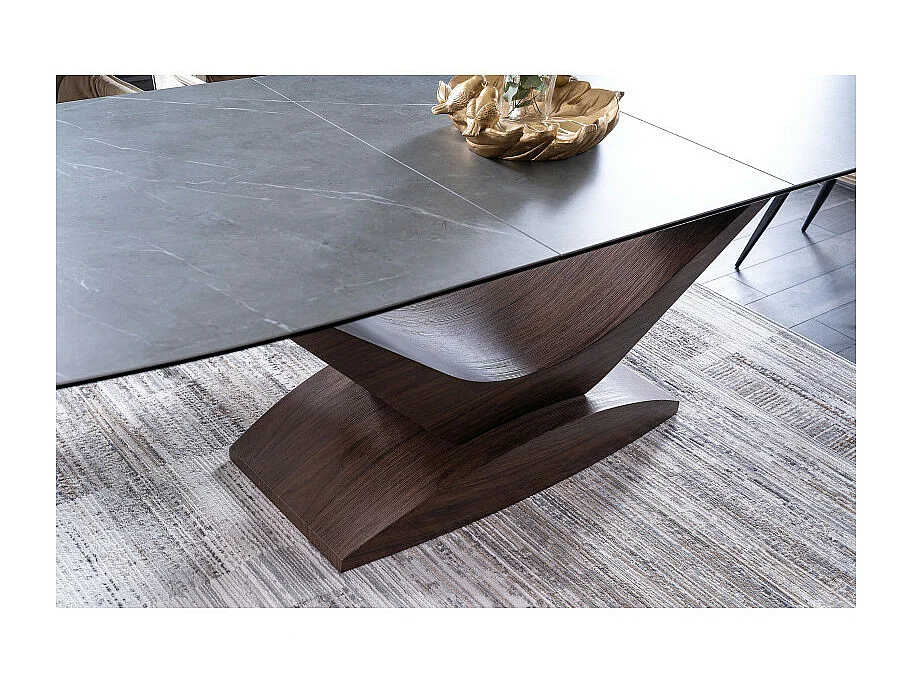 Table à manger design céramique 180 cm extensible Dolcik