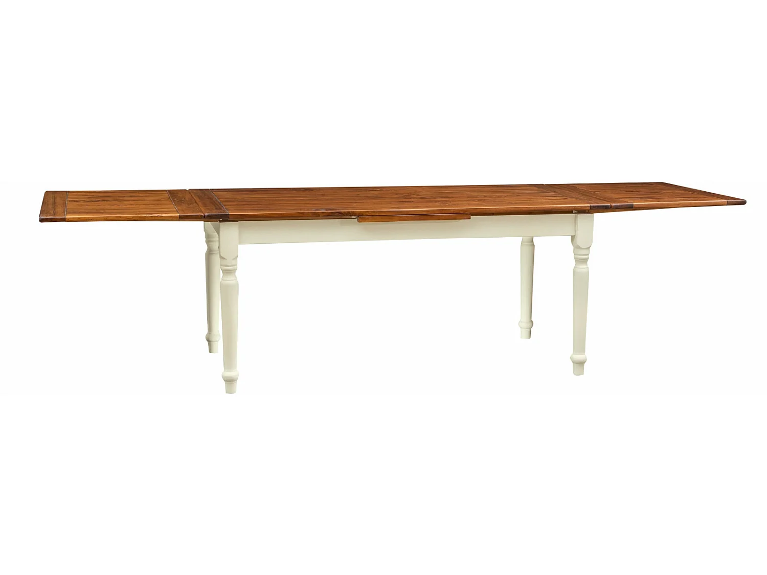 BISCOTTINI Table Extensible en Tilleul Massif - Table de Salle à Manger Finition Noyer Antique - Table pour 4 pour Salon et Cuisine - 90x80