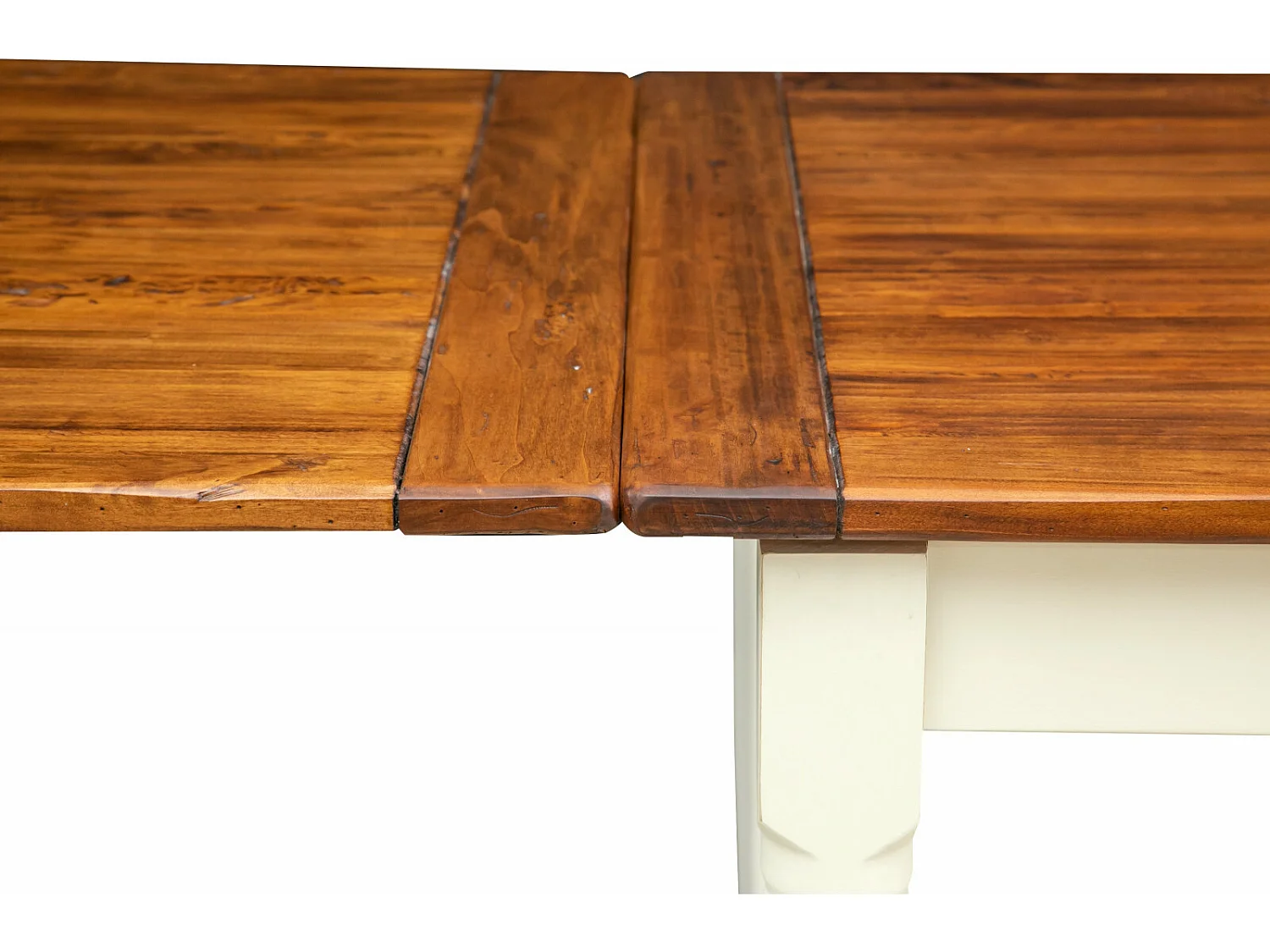 BISCOTTINI Table Extensible en Tilleul Massif - Table de Salle à Manger Finition Noyer Antique - Table pour 4 pour Salon et Cuisine - 90x80