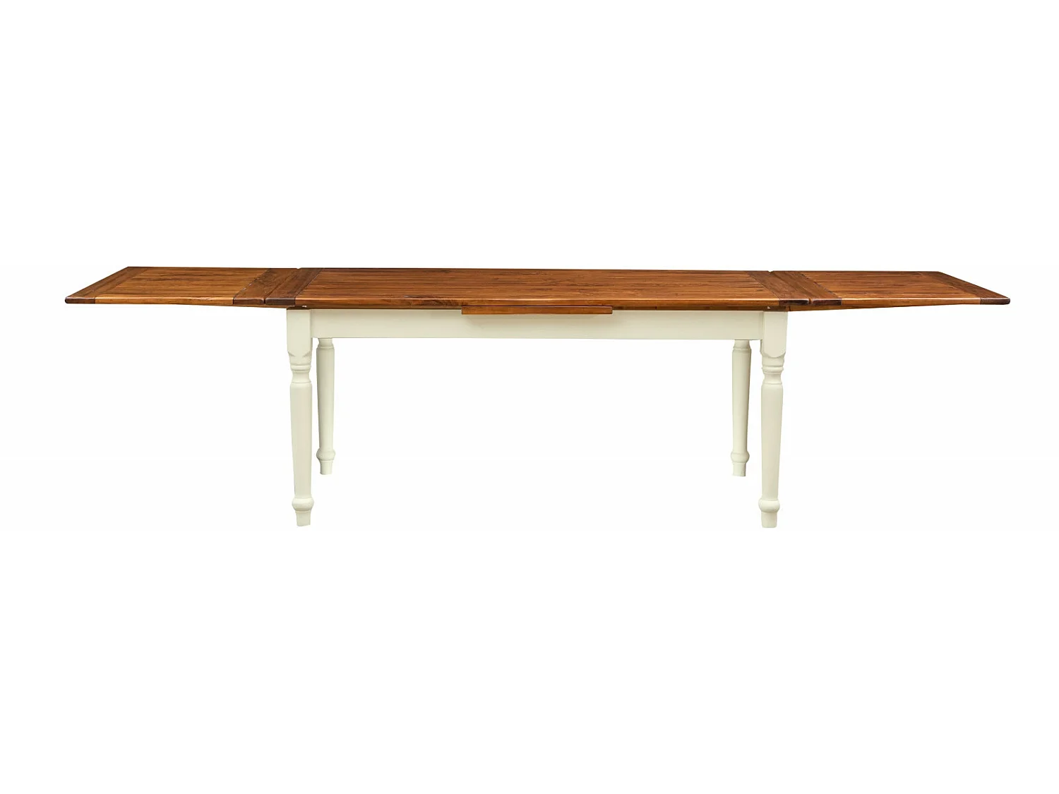 BISCOTTINI Table Extensible en Tilleul Massif - Table de Salle à Manger Finition Noyer Antique - Table pour 4 pour Salon et Cuisine - 90x80