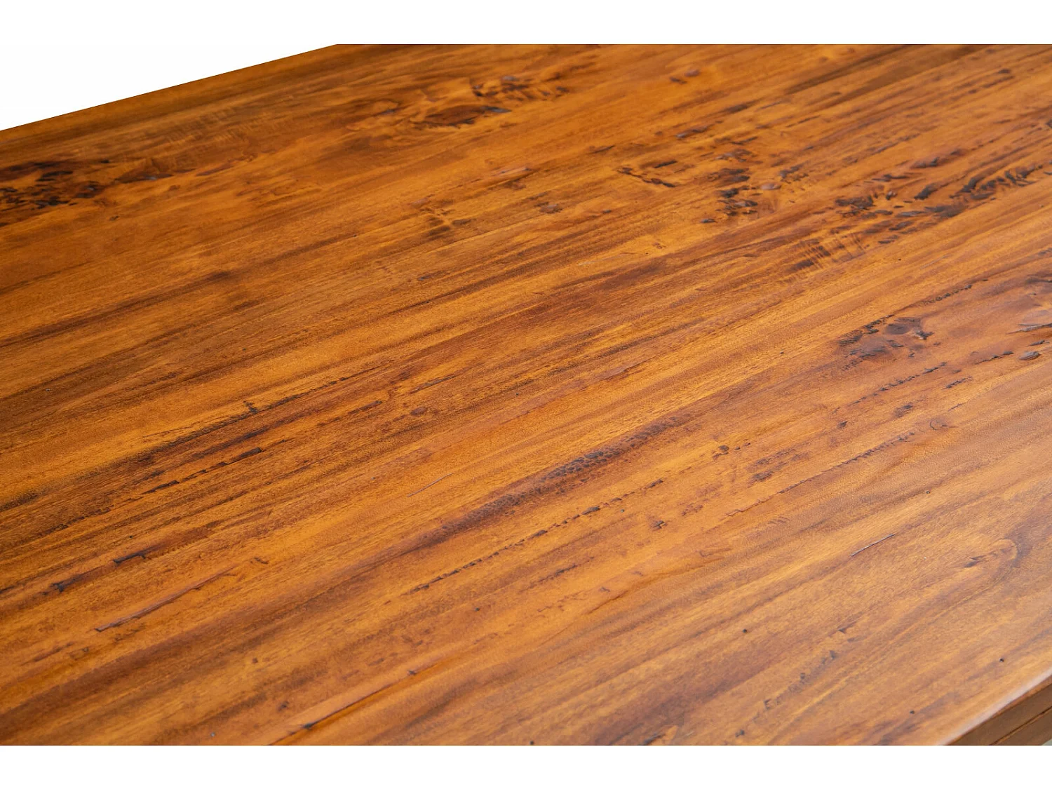 BISCOTTINI Table Extensible en Tilleul Massif - Table de Salle à Manger Finition Noyer Antique - Table pour 4 pour Salon et Cuisine - 90x80