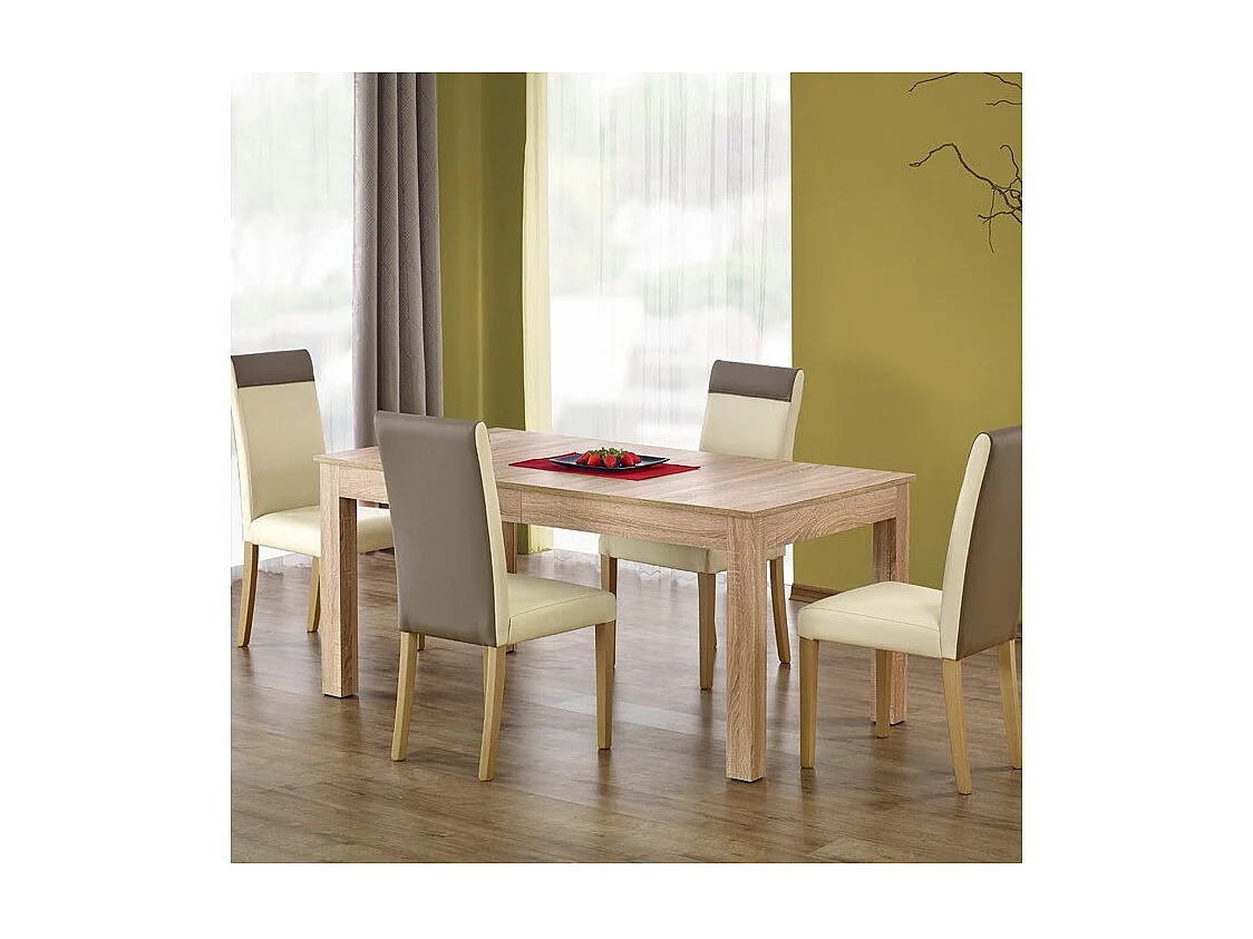 Grande table de repas rectangulaire chêne sonoma Aude