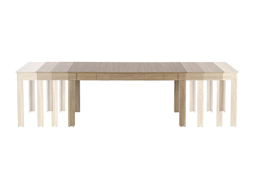 Grande table de repas rectangulaire chêne sonoma Aude