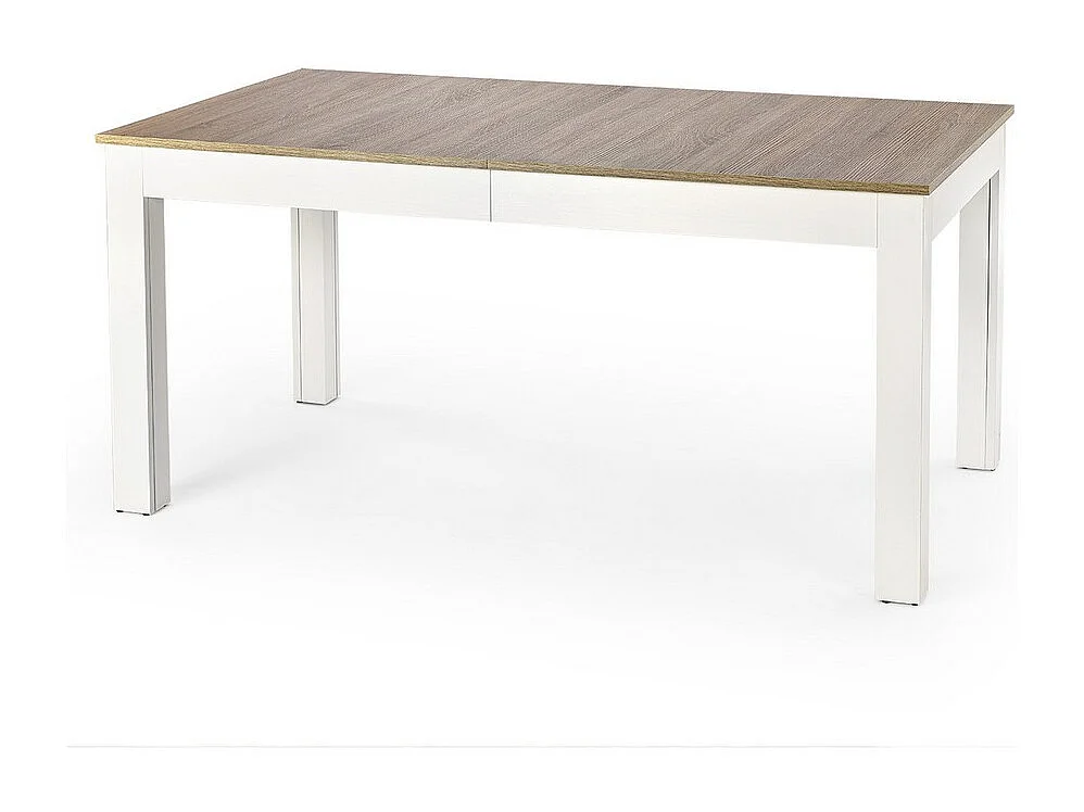 Tavolo da pranzo Melino in legno e bianco 160-300 cm