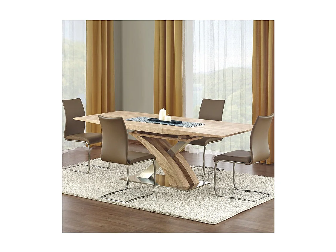 Mesa de comedor de roble Lado sonoma