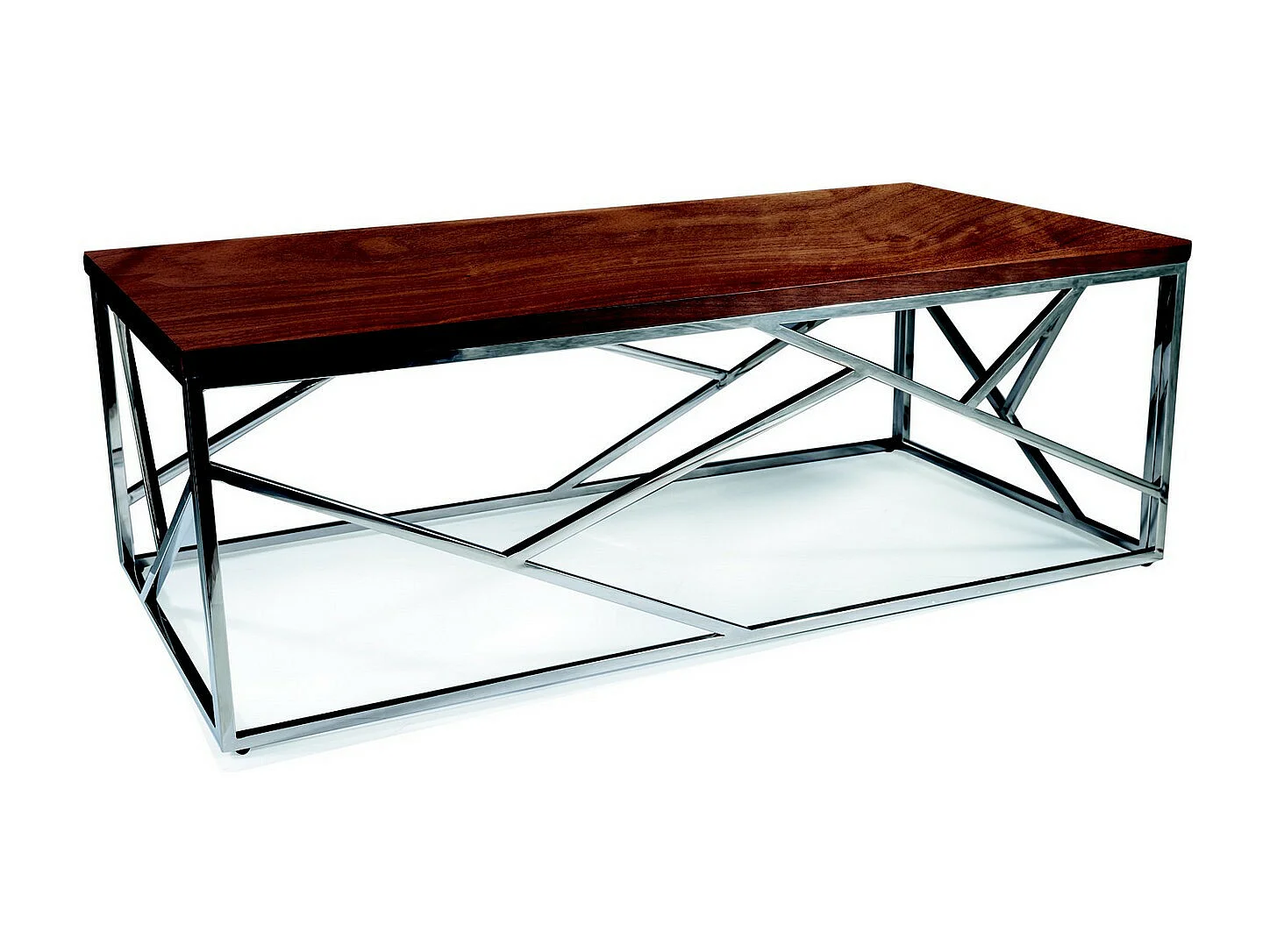 Tavolino di design con piano in noce 120x60 cm Milla