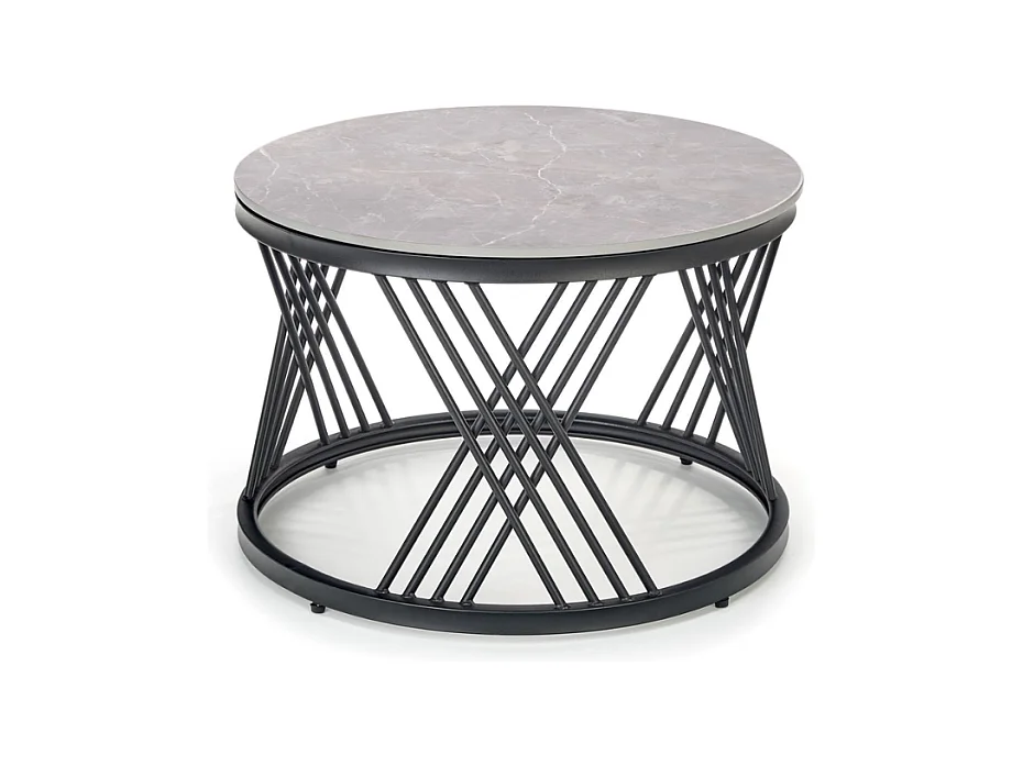 Juego de dos mesas nido con tablero de aspecto mármol gris MANOLO
