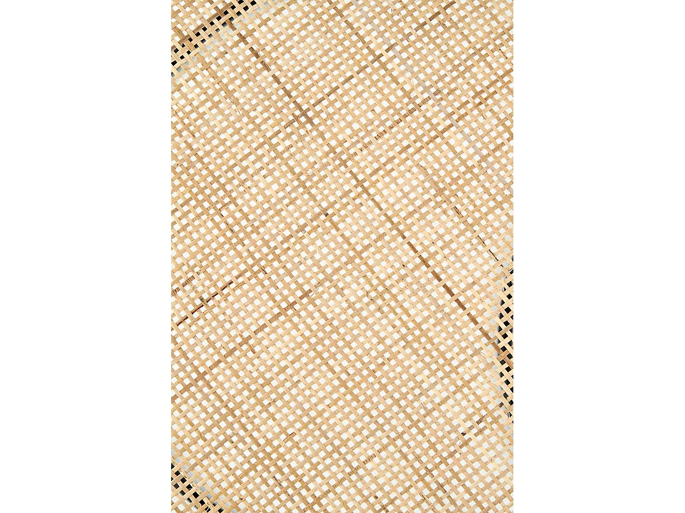 Set di due tavolini rotondi in rattan e acciaio nero Swing