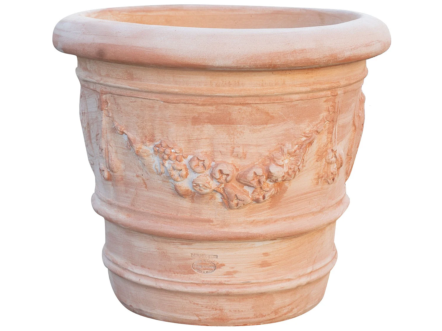 BISCOTTINI Vase - Finition Terre Cuite - Pot de Fleurs - Jardinière - Vase de Jardin - Extérieur - Terrasse - Balcon - 50x44 cm