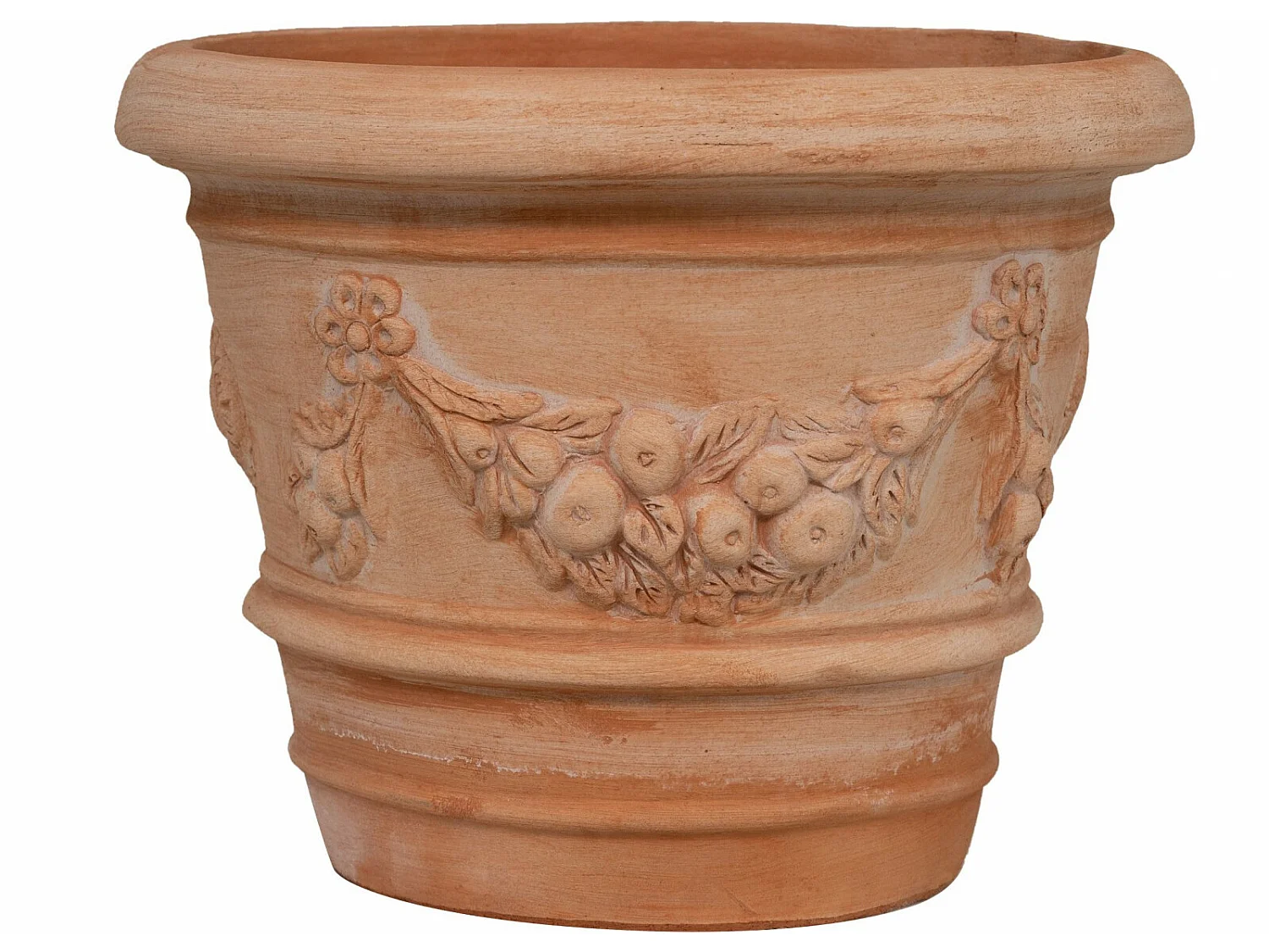 BISCOTTINI Vase - Finition Terre Cuite - Pot de Fleurs - Jardinière - Vase de Jardin - Extérieur - Terrasse - Balcon - 40x30 cm