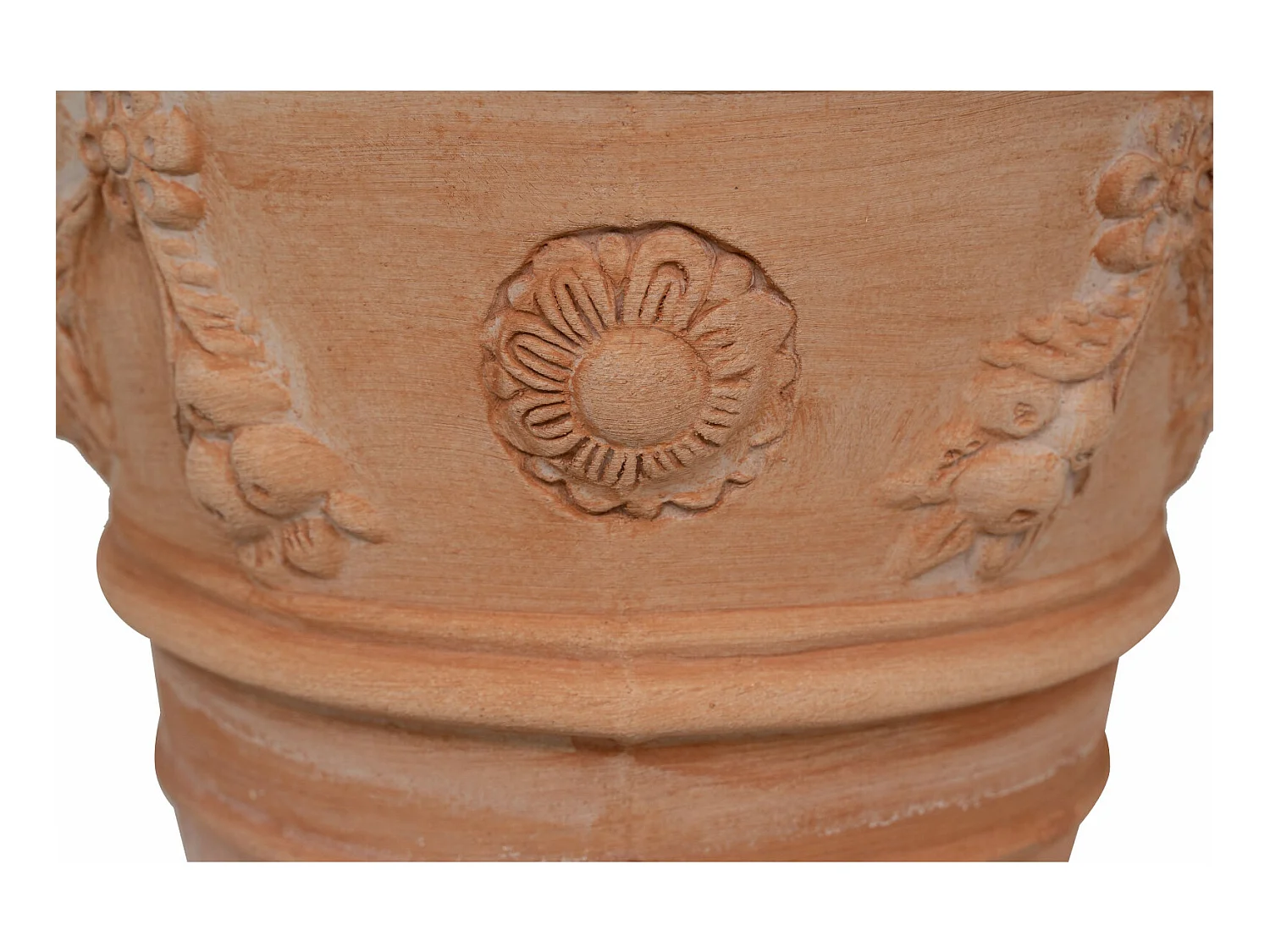 BISCOTTINI Vase - Finition Terre Cuite - Pot de Fleurs - Jardinière - Vase de Jardin - Extérieur - Terrasse - Balcon - 40x30 cm