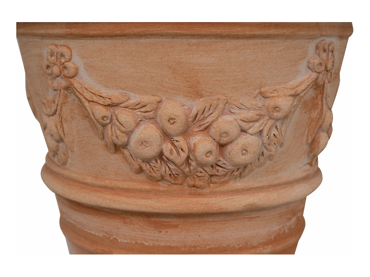 BISCOTTINI Vase - Finition Terre Cuite - Pot de Fleurs - Jardinière - Vase de Jardin - Extérieur - Terrasse - Balcon - 40x30 cm