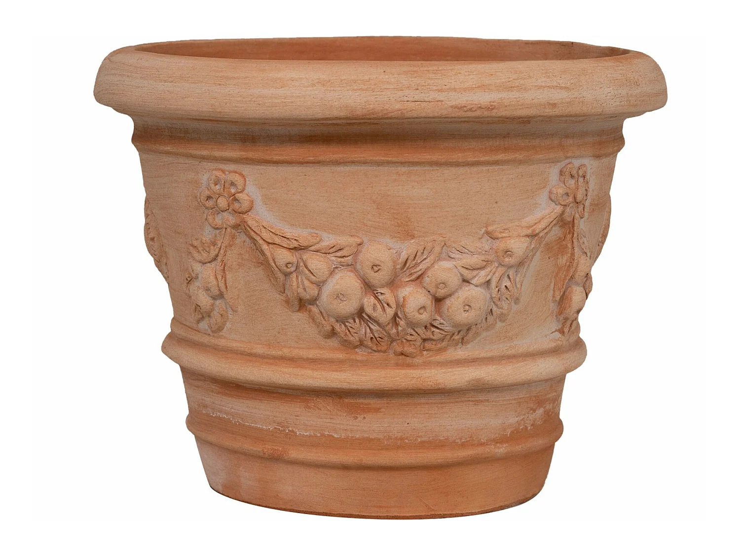 BISCOTTINI Vase - Finition Terre Cuite - Pot de Fleurs - Jardinière - Vase de Jardin - Extérieur - Terrasse - Balcon - 40x30 cm