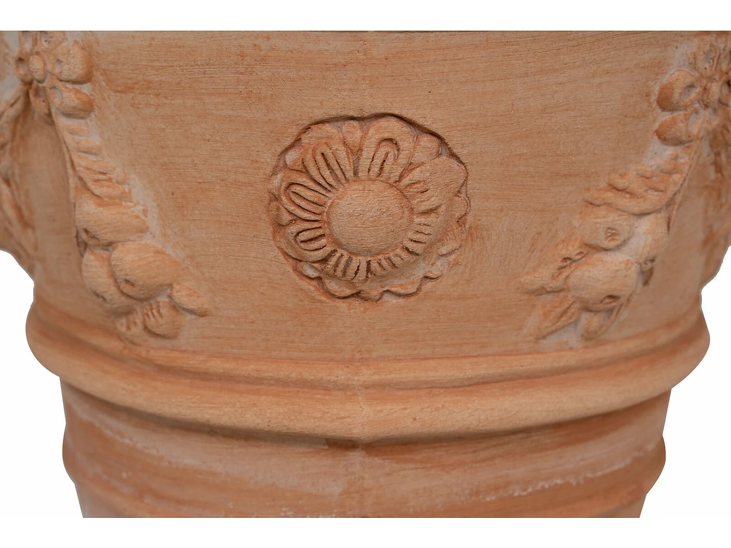 BISCOTTINI Vase - Finition Terre Cuite - Pot de Fleurs - Jardinière - Vase de Jardin - Extérieur - Terrasse - Balcon - 40x30 cm