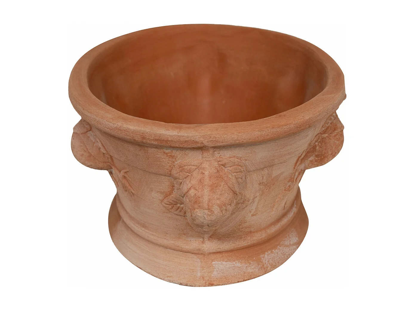 BISCOTTINI Vase - En Terre Cuite Antique - Coupe - Pot de Fleurs - Jardinière - Jardin - Mobilier - Décoration - 33x14x20 cm