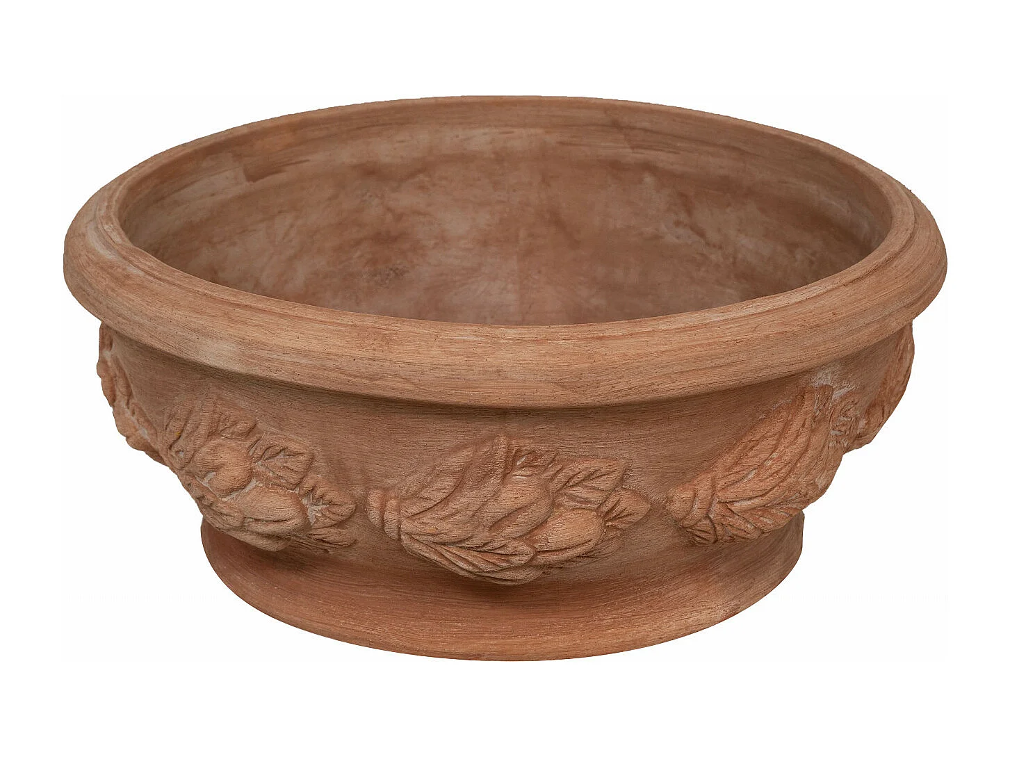 BISCOTTINI Vase - En Terre Cuite Antique - Coupe - Pot de Fleurs - Jardinière - Jardin - Mobilier - Décoration - 50x50x23 cm