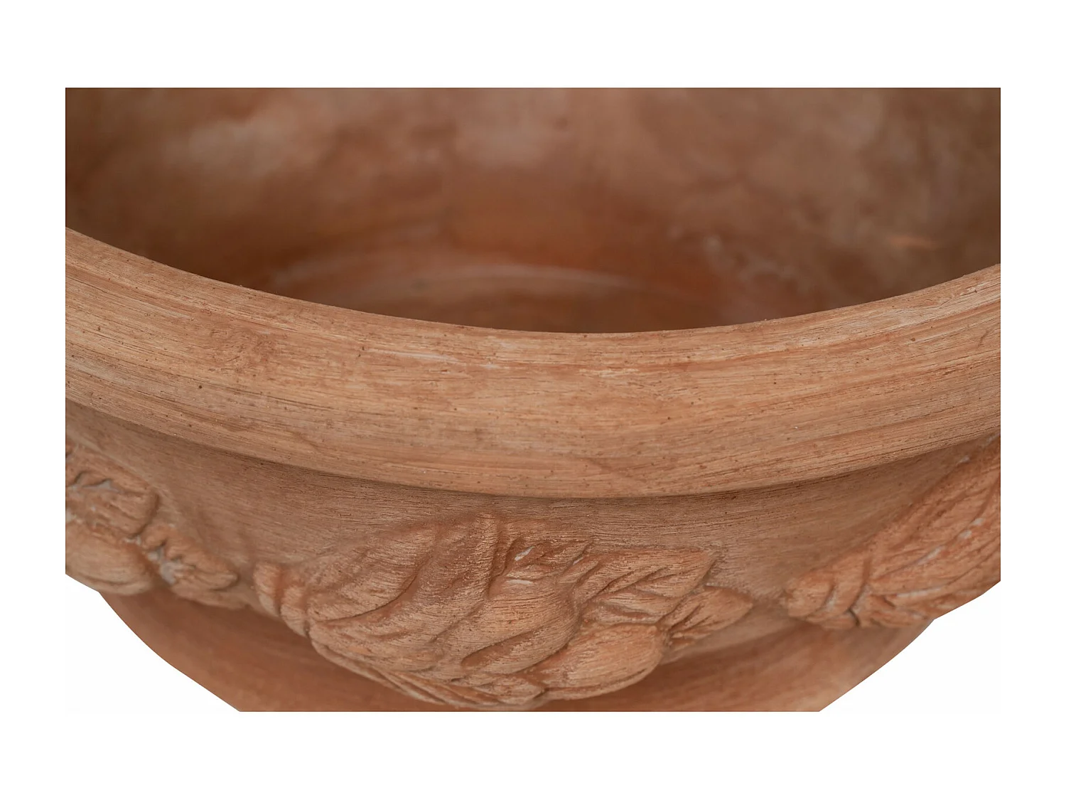 BISCOTTINI Vase - En Terre Cuite Antique - Coupe - Pot de Fleurs - Jardinière - Jardin - Mobilier - Décoration - 50x50x23 cm