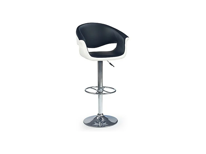 Tabouret de bar design noir et blanc Doug