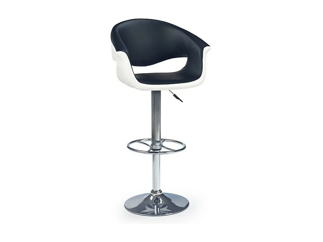 Tabouret de bar design noir et blanc Doug