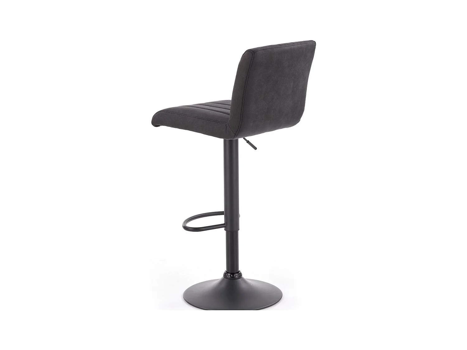 Sgabello da bar contemporaneo grigio scuro con struttura in acciaio nero LEEDS