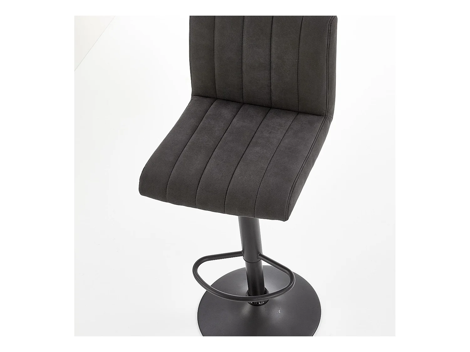 Sgabello da bar contemporaneo grigio scuro con struttura in acciaio nero LEEDS