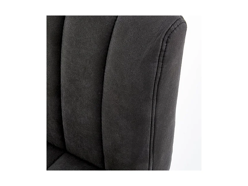 Sgabello da bar contemporaneo grigio scuro con struttura in acciaio nero LEEDS