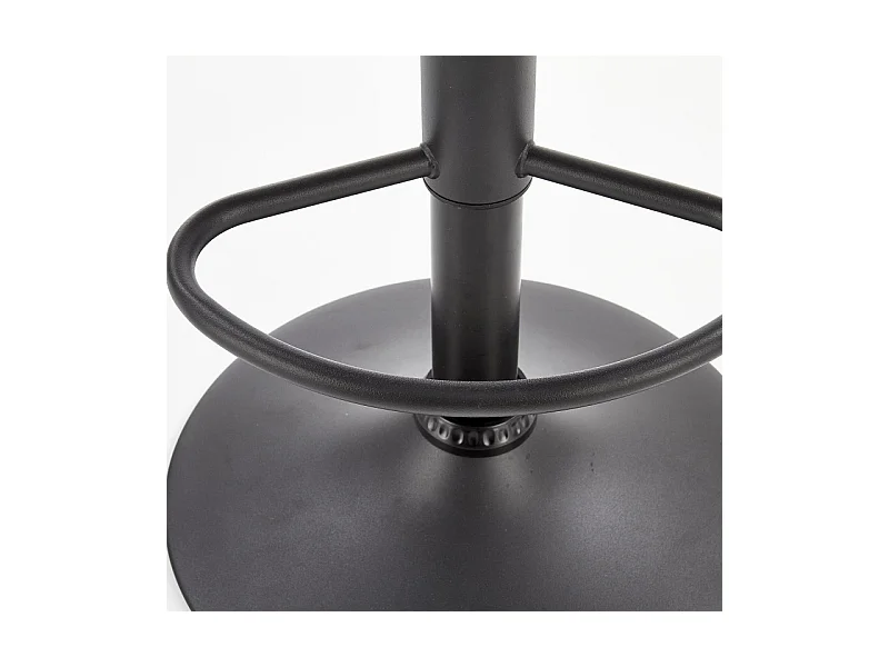 Sgabello da bar contemporaneo grigio scuro con struttura in acciaio nero LEEDS