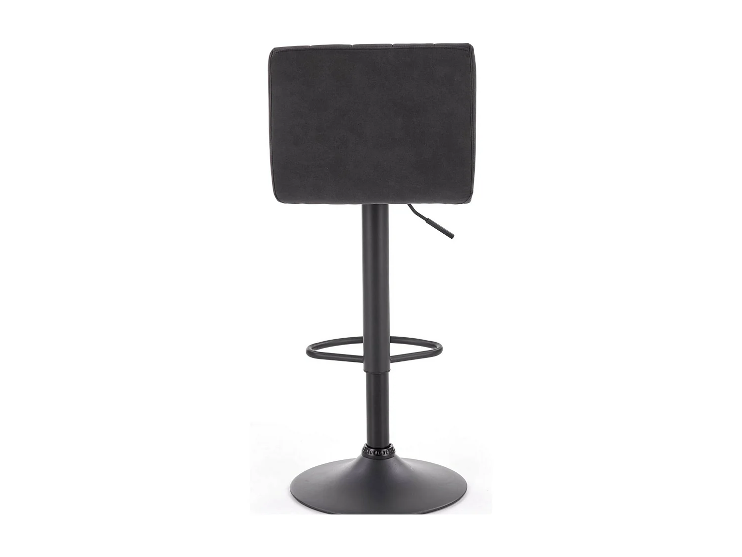 Tabouret de bar contemporain gris foncé avec structure design en acier noir LEEDS