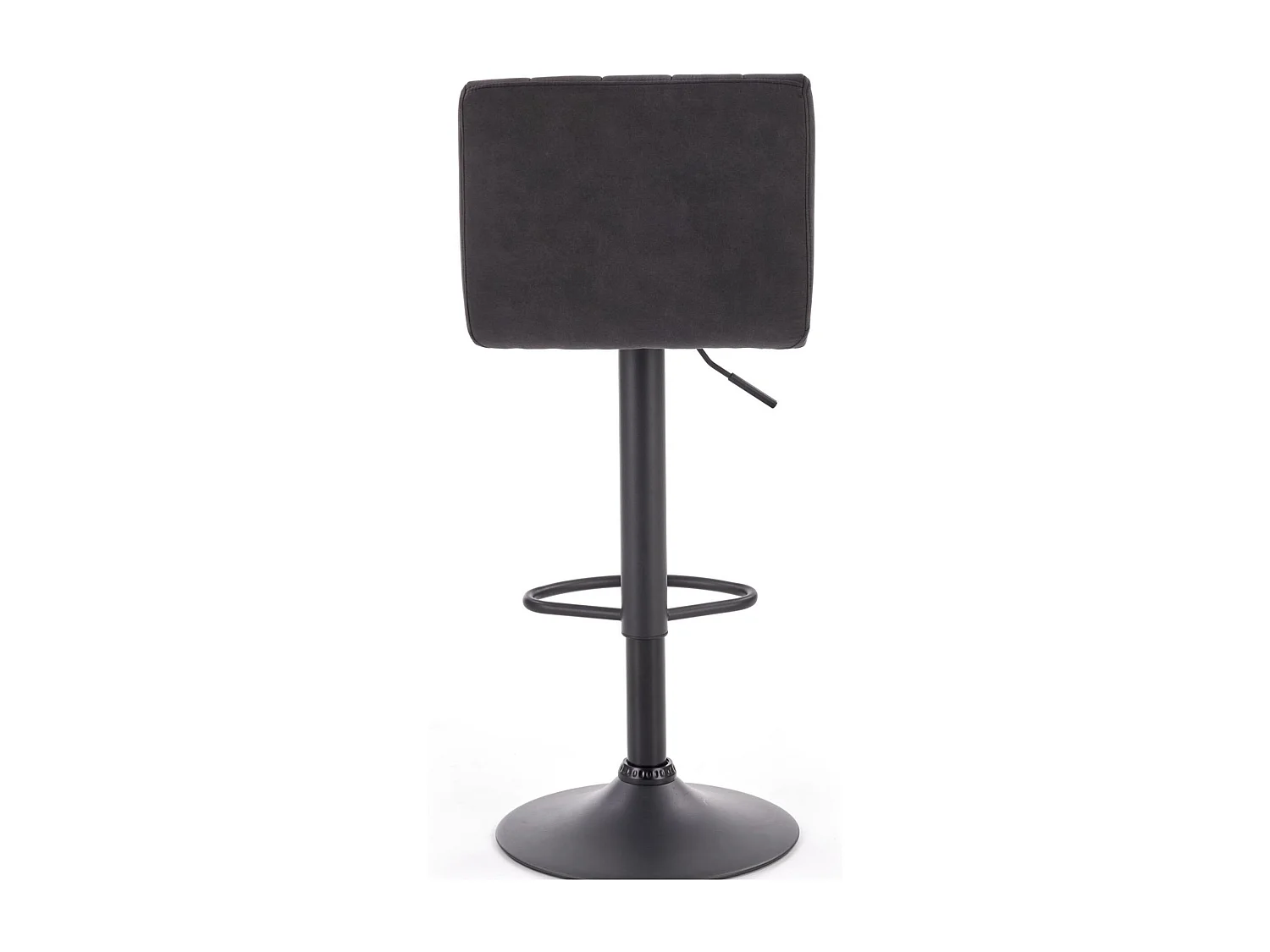 Sgabello da bar contemporaneo grigio scuro con struttura in acciaio nero LEEDS