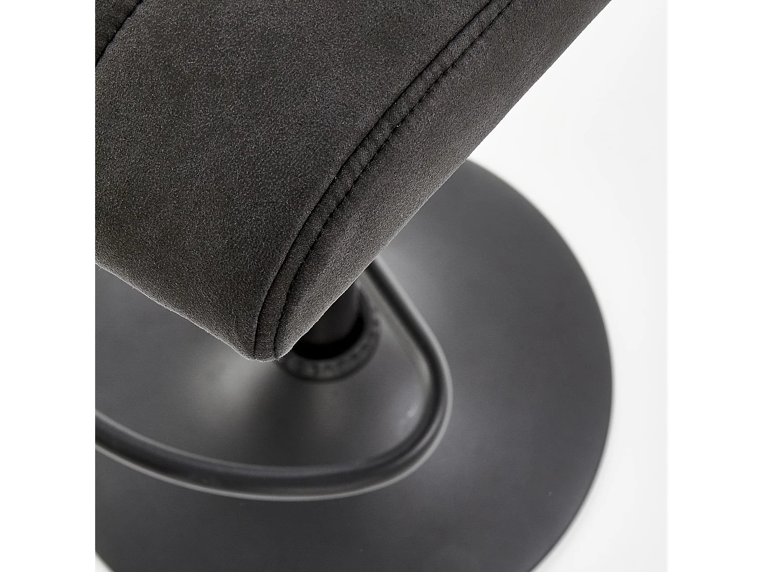 Sgabello da bar contemporaneo grigio scuro con struttura in acciaio nero LEEDS