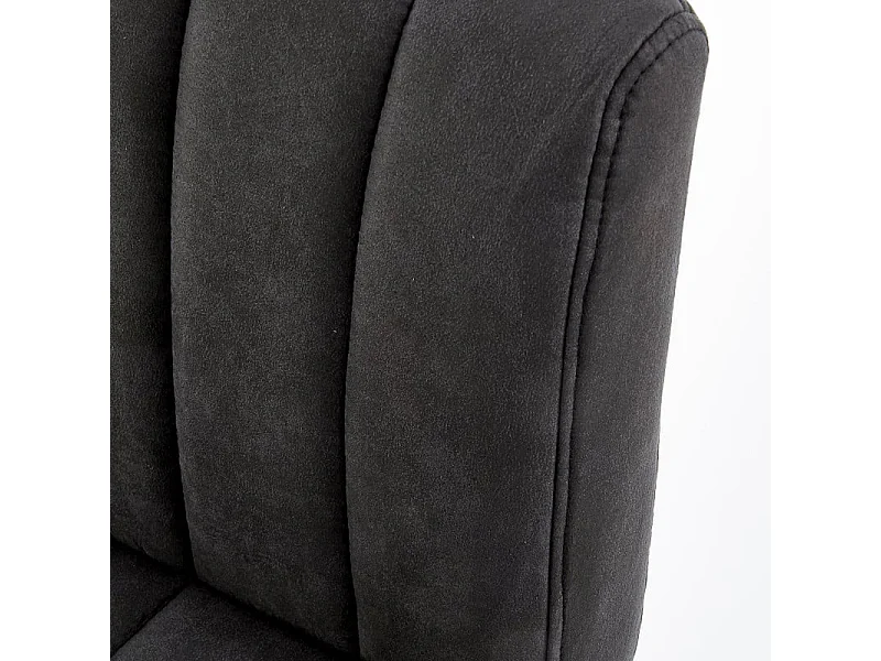 Sgabello da bar contemporaneo grigio scuro con struttura in acciaio nero LEEDS