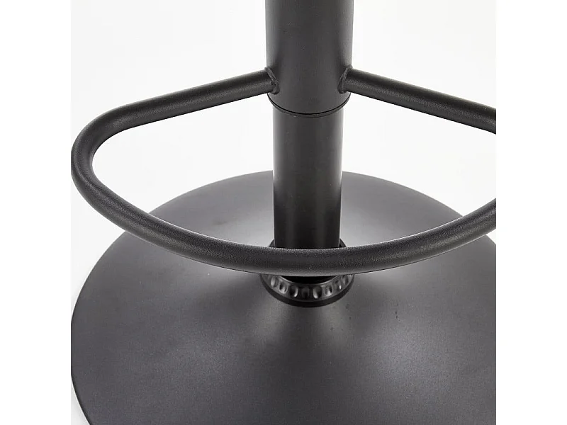 Sgabello da bar contemporaneo grigio scuro con struttura in acciaio nero LEEDS