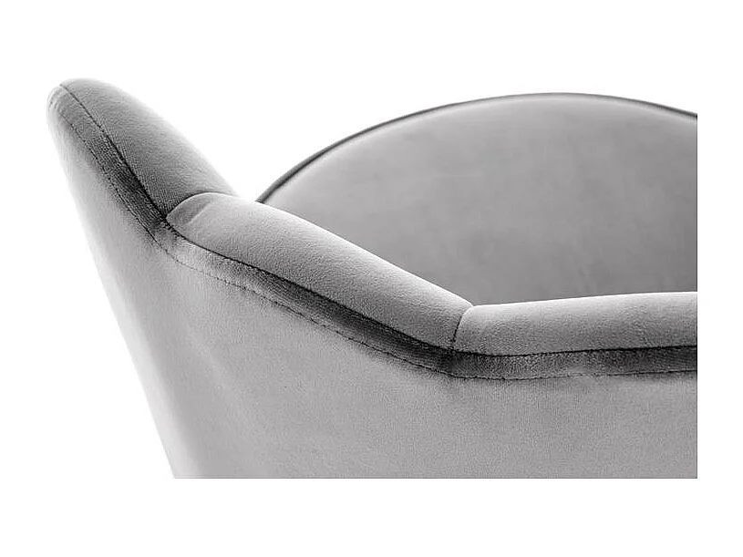 Tabouret de bar design velours gris Sundo