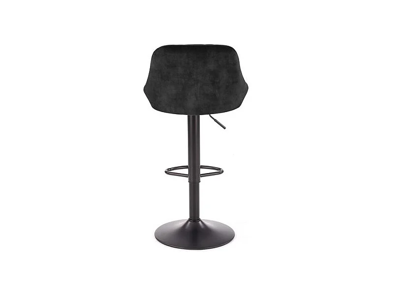 Silla de bar BOHORT de terciopelo negro