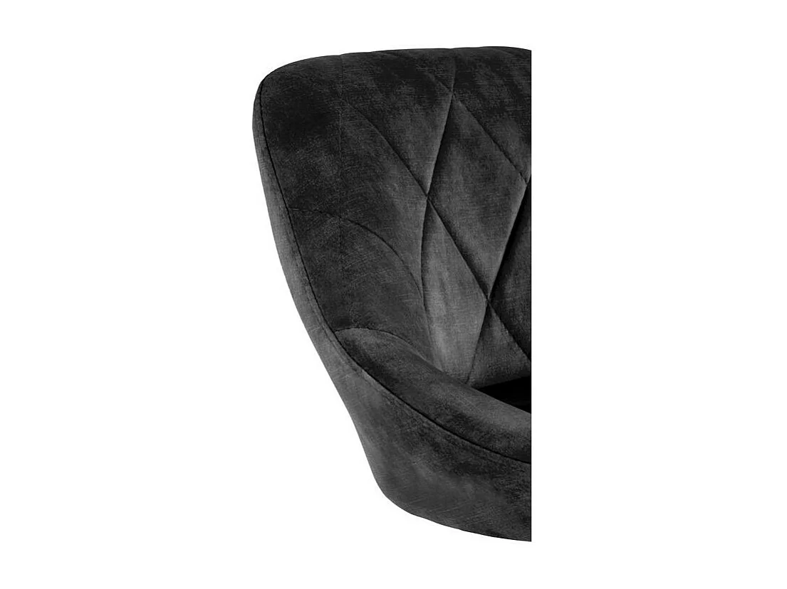Chaise de bar en velours noir BOHORT