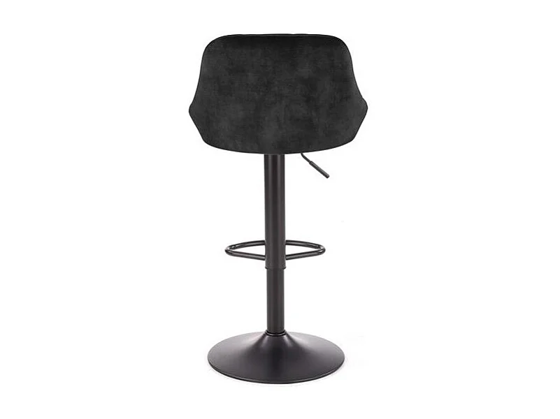 Chaise de bar en velours noir BOHORT