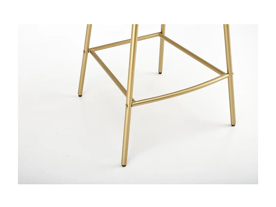 Silla de bar negra con respaldo de pata de gallo Lana