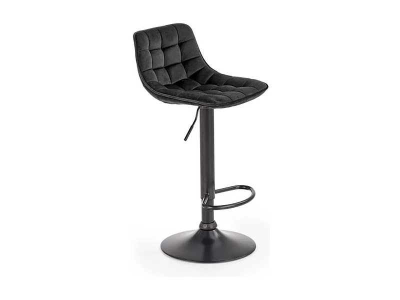 Tabouret de bar en velours noir MANCHESTER