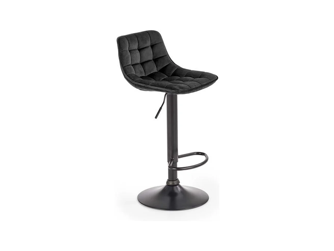 Tabouret de bar en velours noir MANCHESTER