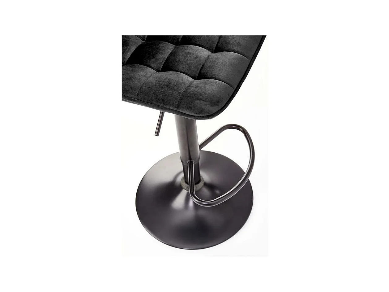 Taburete de bar MANCHESTER de terciopelo negro